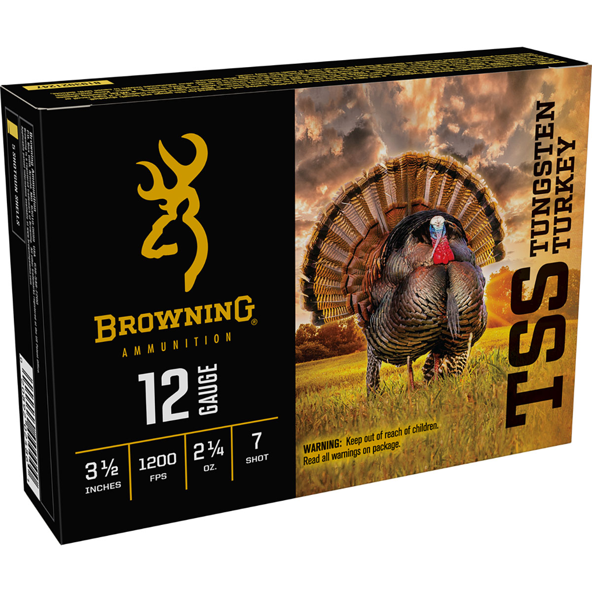 BROWNING AMMUNITION - TSS TUNGSTEN TURKEY 12 GAUGE 3-1/2" #7 SHOT SHOTGUN AMMO