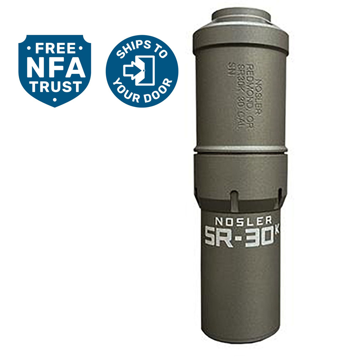 NOSLER, INC. - SR-30K 30 CALIBER RIFLE SUPPRESSOR