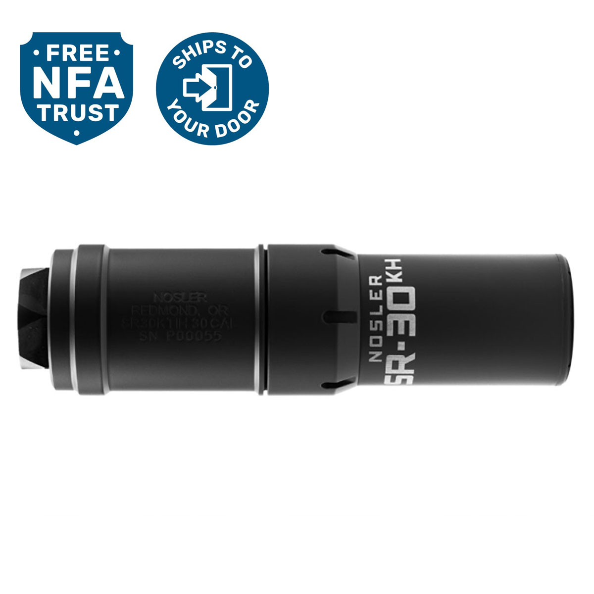 NOSLER, INC. - SR-30KH (HUB) 30 CALIBER RIFLE SUPPRESSOR