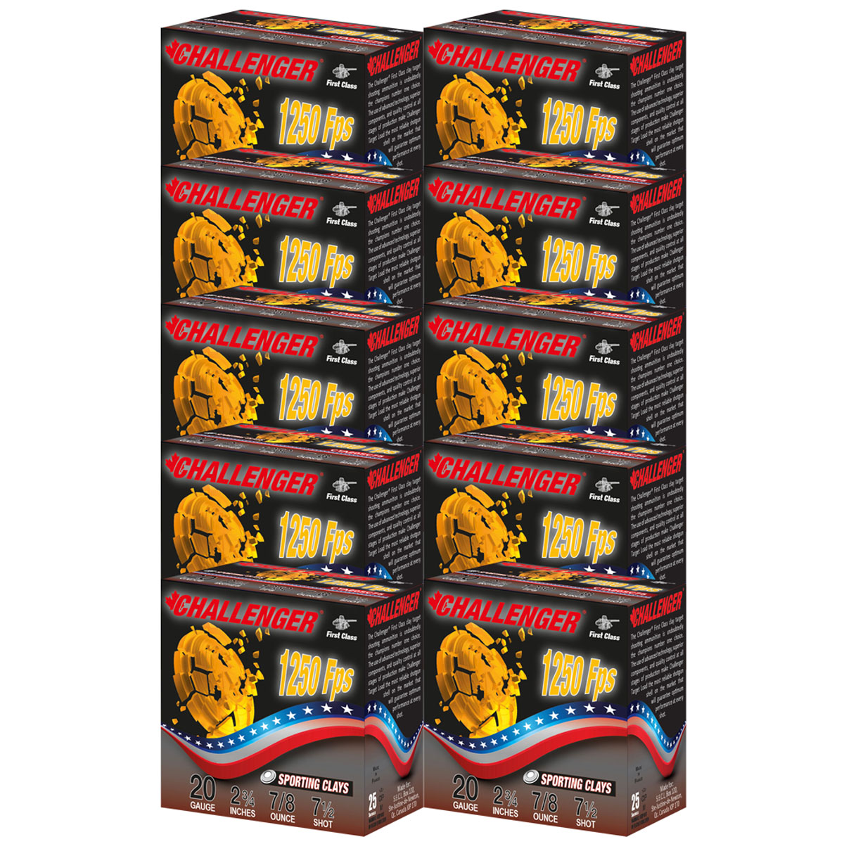CHALLENGER AMMO - FIRST CLASS SPORTING CLAY 20 GAUGE SHOTGUN AMMO