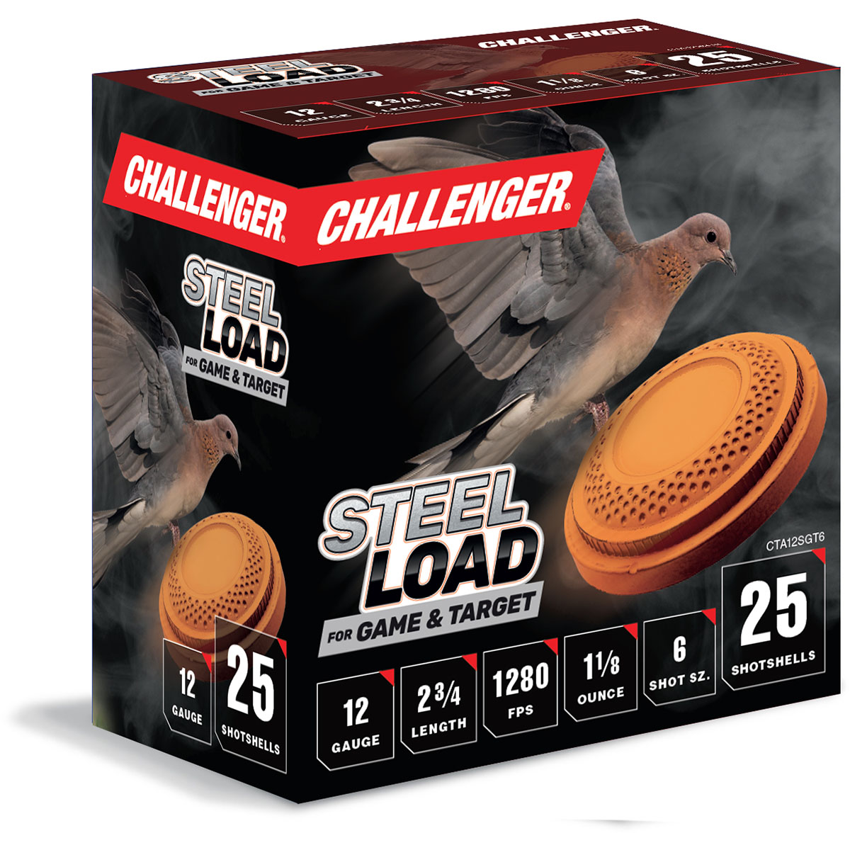 CHALLENGER AMMO - STEEL GAME & TARGET 12 GAUGE SHOTGUN AMMO